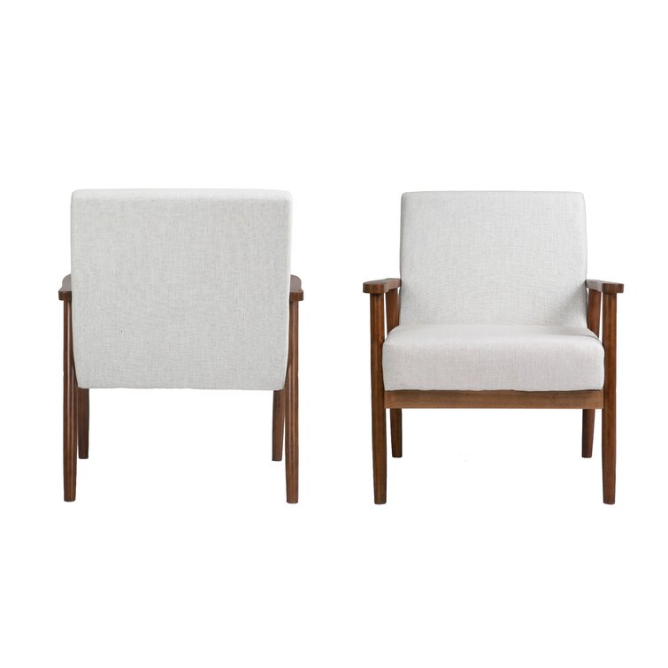 Wooden Arm Chair Lounge Chairs For Living Room With Modern Velvet Fabric.