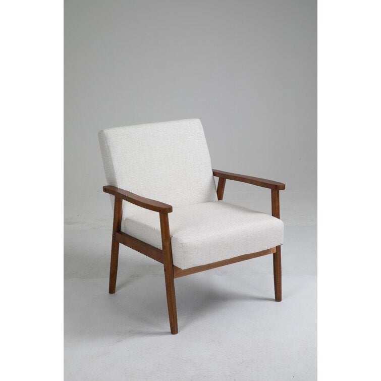 Wooden Arm Chair Lounge Chairs For Living Room With Modern Velvet Fabric.