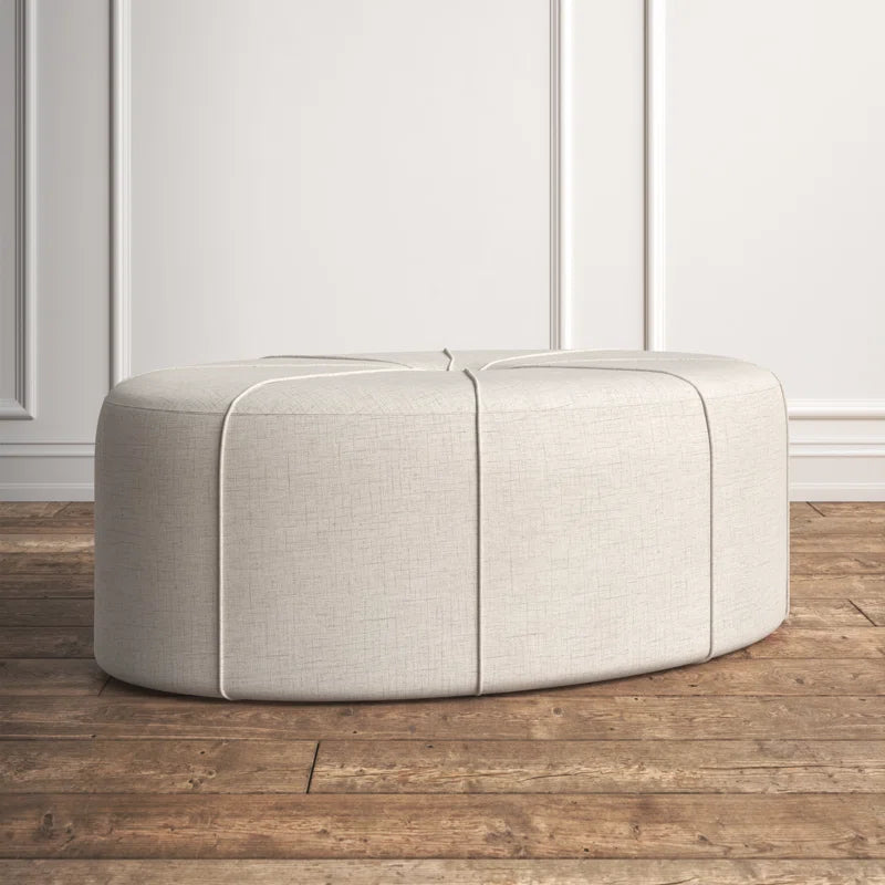 Oval tufted cocktail discount ottoman