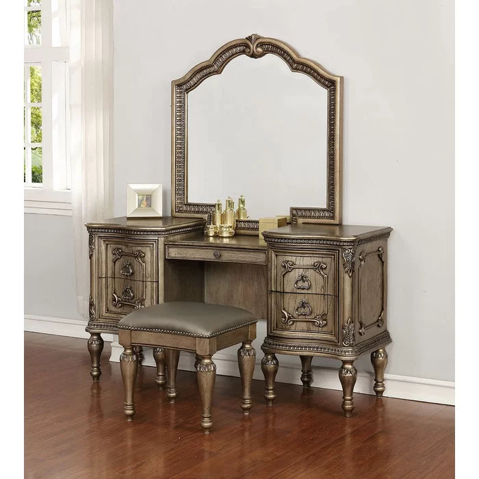 Wooden Bazar Coalson Vanity Luxury Dressing Table with stool with miror