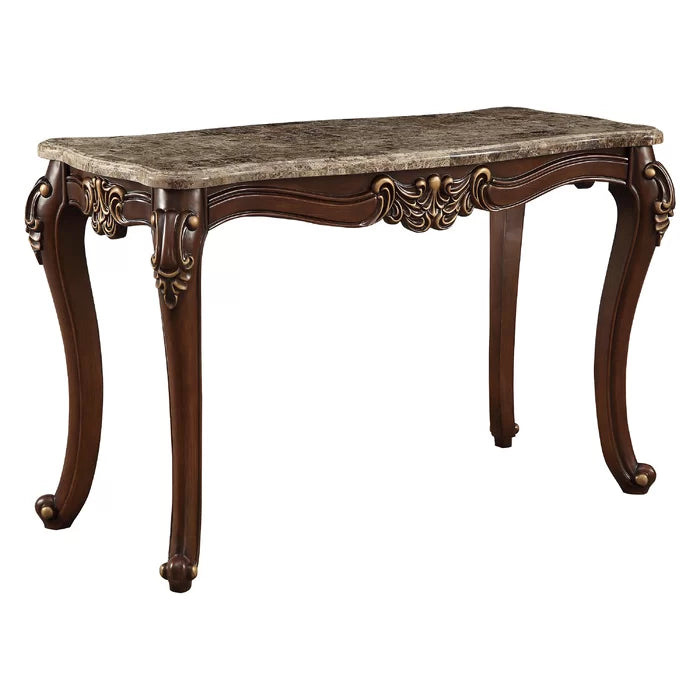 Wooden Bazar Dandre 56'' Genuine Marble console table