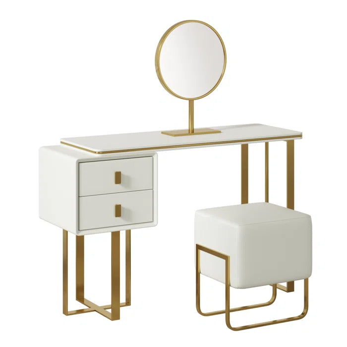 Wooden Bazar Danne Vanity dressing table with mirror with stool