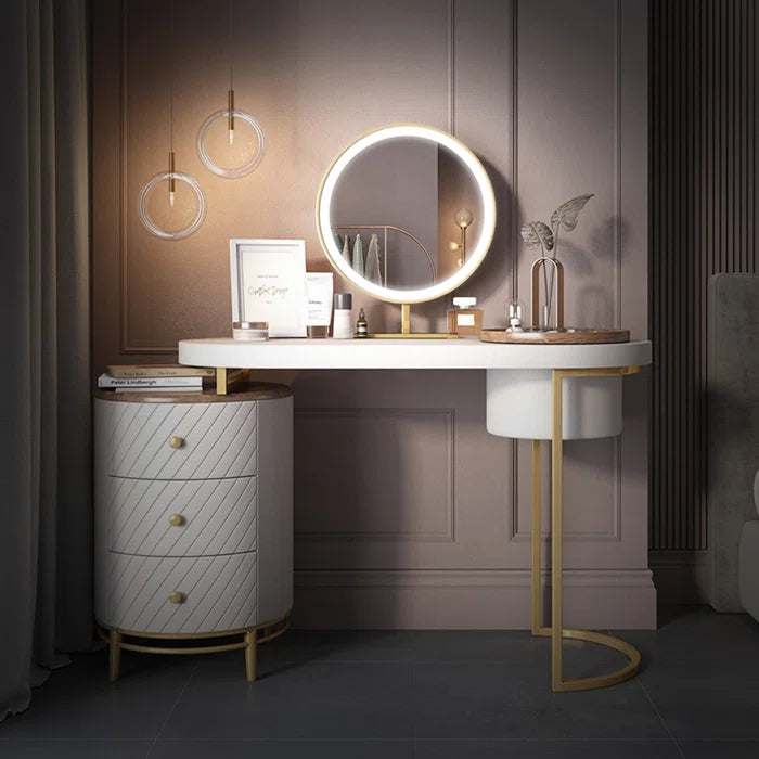 Wooden Bazar Vanity with Mirror Vanity wooden dressing table design with stool makeup modern corner mirrored dressing table