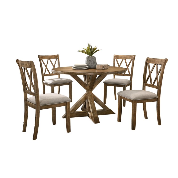 Ebbert 4 Seater Wooden Dining Table Set