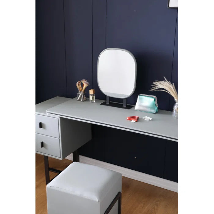 Wooden Bazar Feleisha Vanity dressing table with mirror with stool latest dressing table designs 2023
