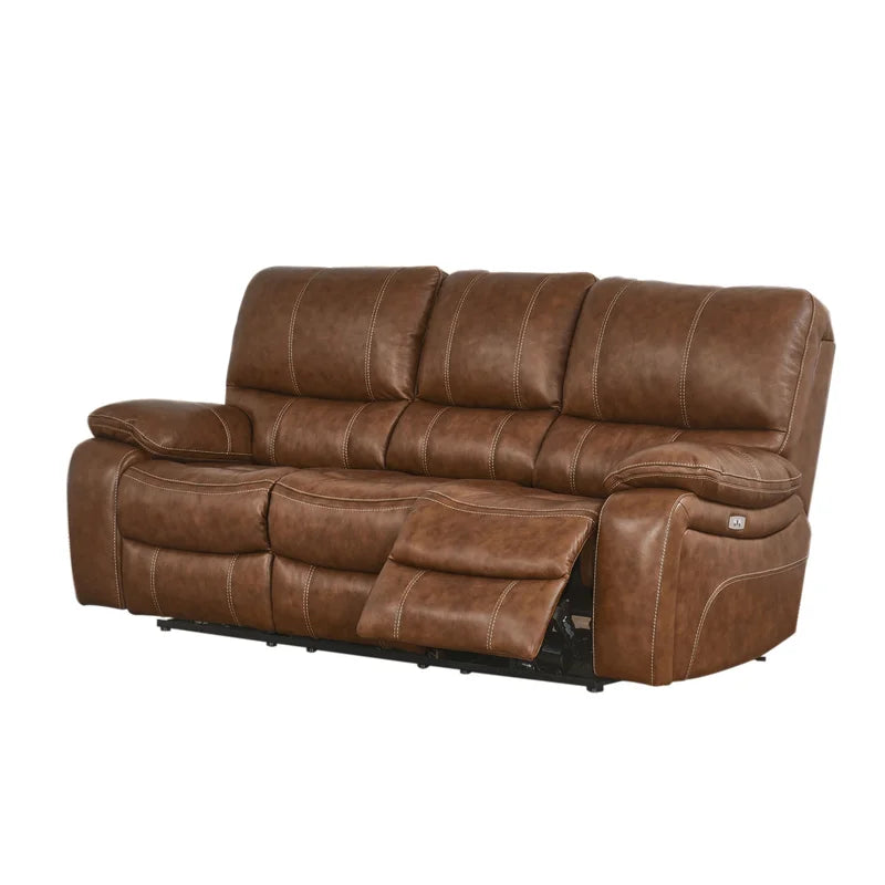 Wooden Bazar  86'' Leather Sofa