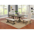 Handler 6 - Person Wooden Dining Table Set