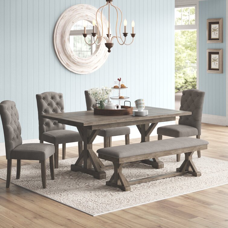 Handler 6 - Person Wooden Dining Table Set