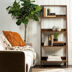 ladder shelf metal is the best for arranging your room stuff in the soluable manner. arrange your whole stuff and arrange your home with amazing book ladder shelf. Revamp that cluttered corner with this contemporary ladder shelf metal. Use the four shelves to showcase books and games. 