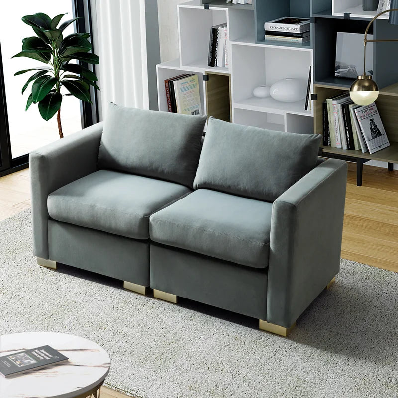 Incredible Modular sofa in Gray with 2 dufty pillow.