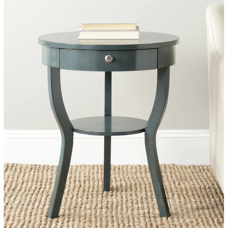 Wooden  Bazar '' Tall 3 Legs End Table with Storage