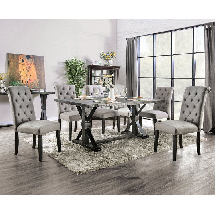 Julian 6 - Person Wooden Dining Table Set