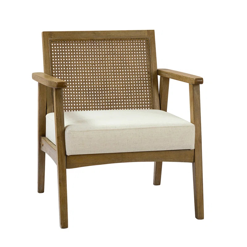 Wooden Bazar Upholstered Armchair