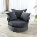 Kaviya 43.3'' Wide Down Cushion Velvet Barrel Chair