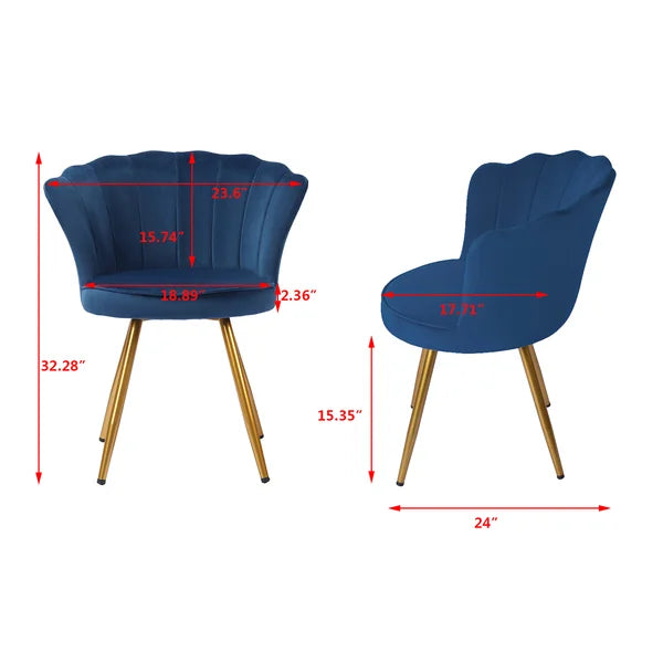 Kierstan 24'' Wide Tufted Velvet Side Chair