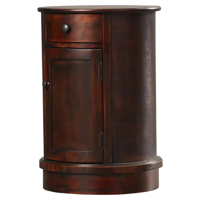 Wooden Bazar Legault 26'' Tall Drum End Table with Storage