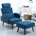 Leontay 26'' Wide Tufted Velvet Lounge Chair and Ottoman