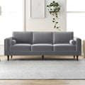 Lindel 86'' Velvet Square Arm Sofa with Reversible Cushions