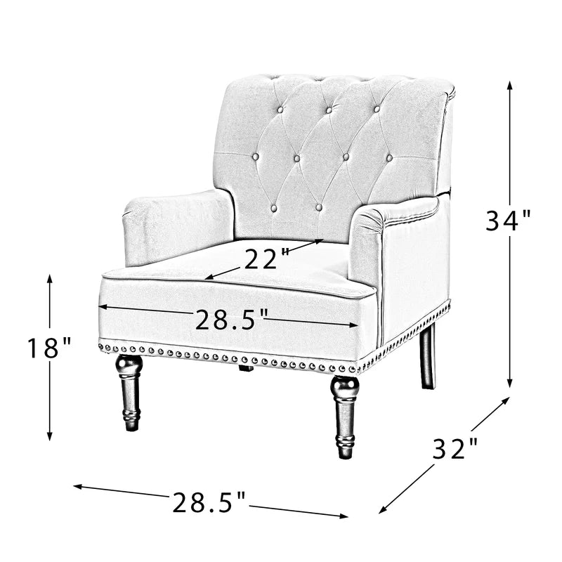 Mary 28.5'' Wide Tufted Armchair