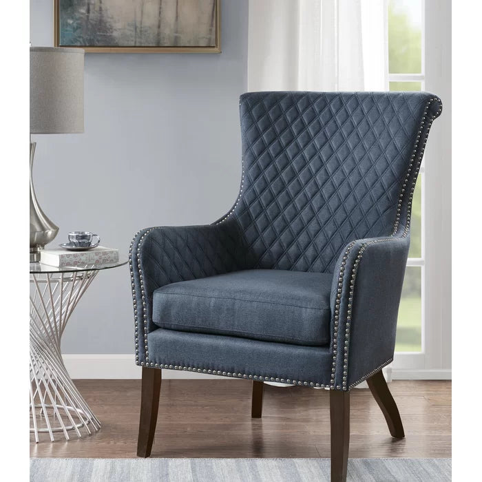 Mindy Quilted Back Accent Chair - Wooden Bazar