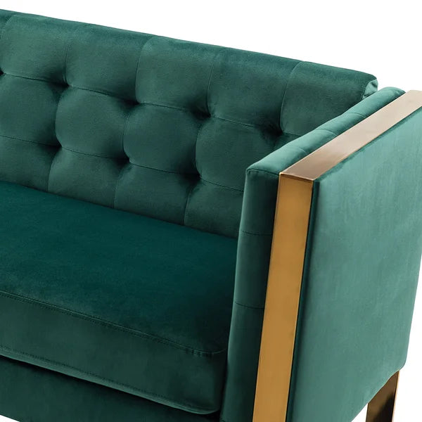 Ottavia 76.3'' Velvet Square Arm Sofa