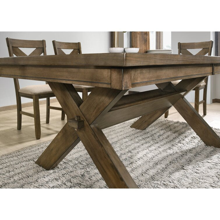 Poe Wooden 8 Seater Extendable Dining Table Set