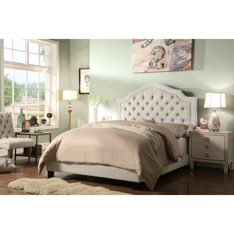 Rico Tufted Upholstered Low Profile Standard Bed