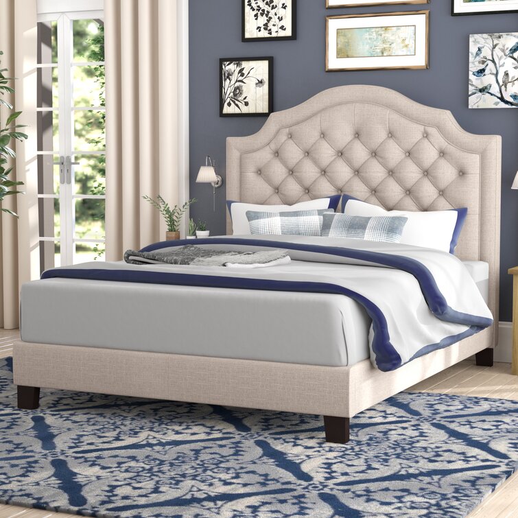 Rico Tufted Upholstered Low Profile Standard Bed