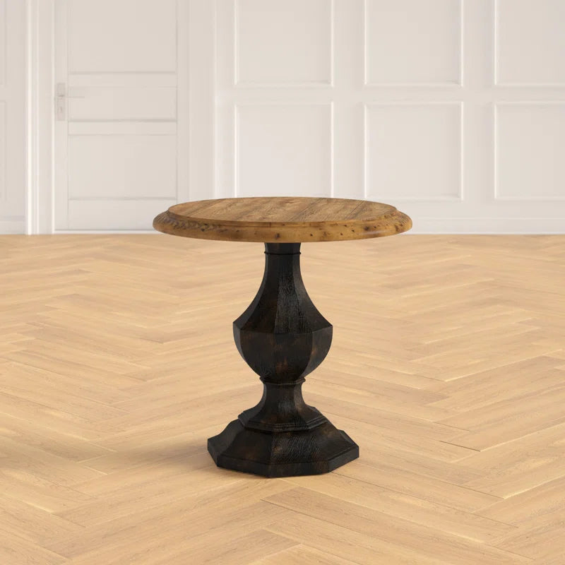 Sanctuary 28.25'' Tall Solid Wood Pedestal End Table