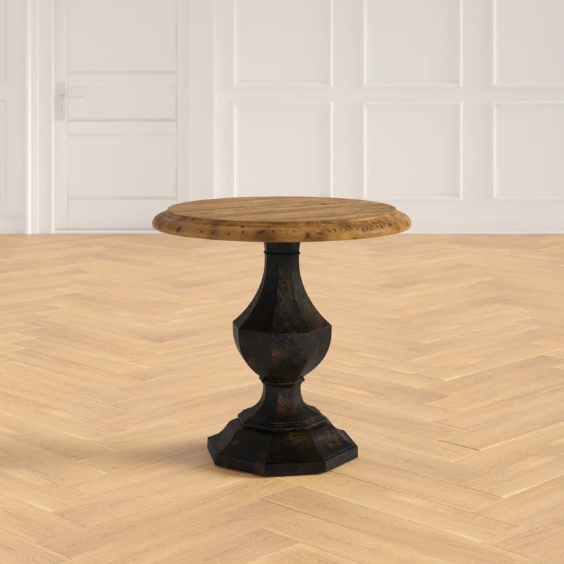 Sanctuary 28.25'' Tall Solid Wood Pedestal End Table