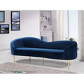 Velvet Curved 3 Seater Sofa-9