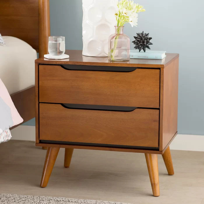 Wooden Bazar Stalter Nightstand side table with drawer for bedroom