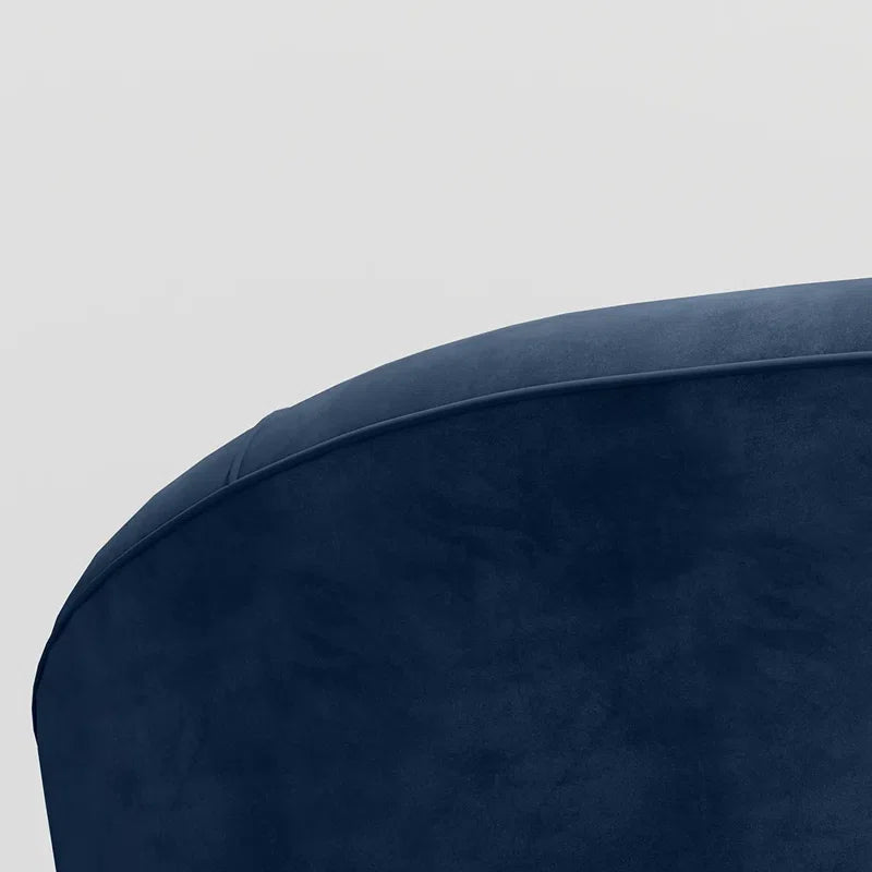 Wooden Bazar Stevie-Leigh 65.13'' Velvet Rolled Arm Curved Sofa