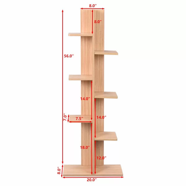 Tidwell 56'' H x 20'' W Solid Wood Ladder Bookcase