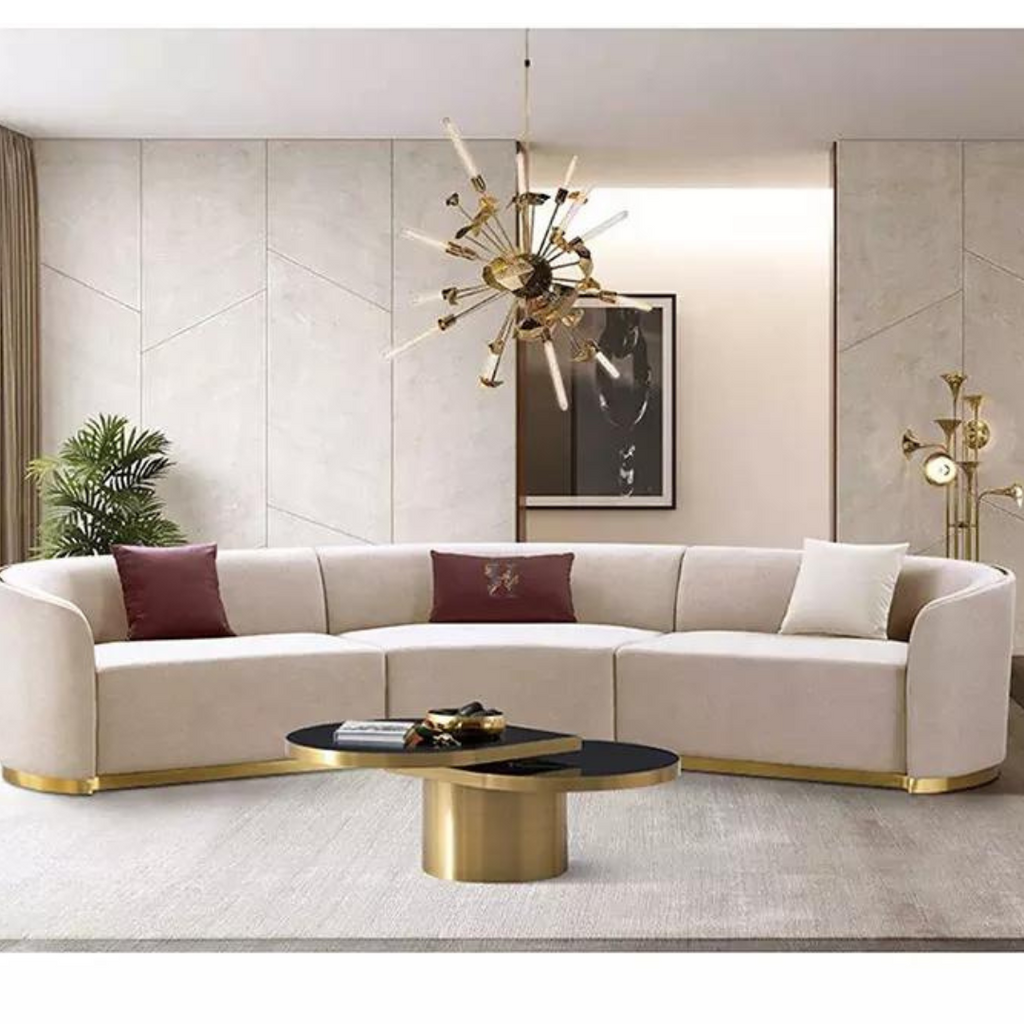 Furniture Luxury Curved Sofa Set