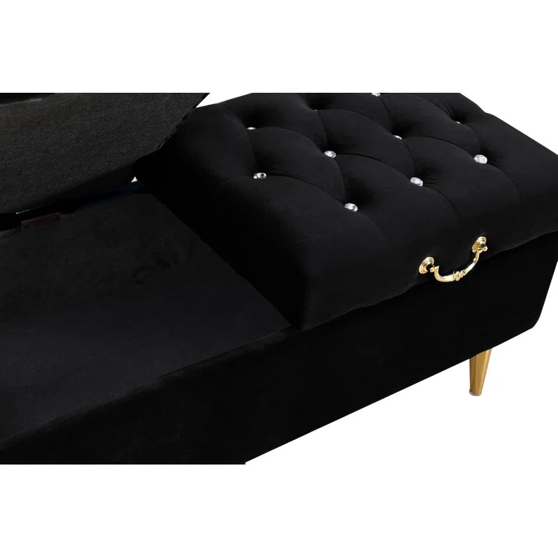 Upholstered Flip Top Storage Bench