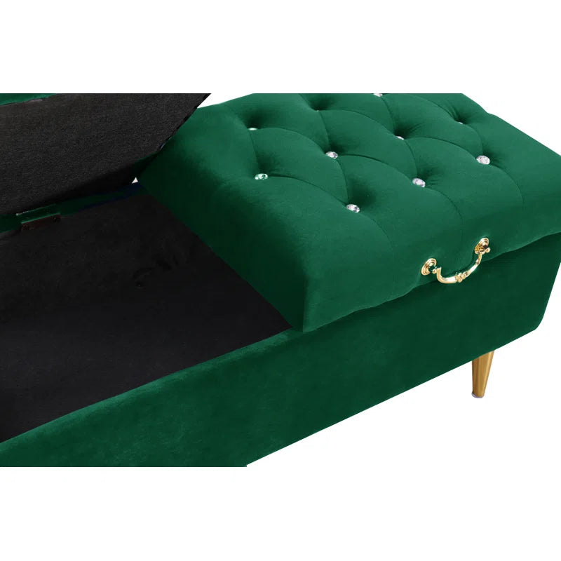 Upholstered Flip Top Storage Bench