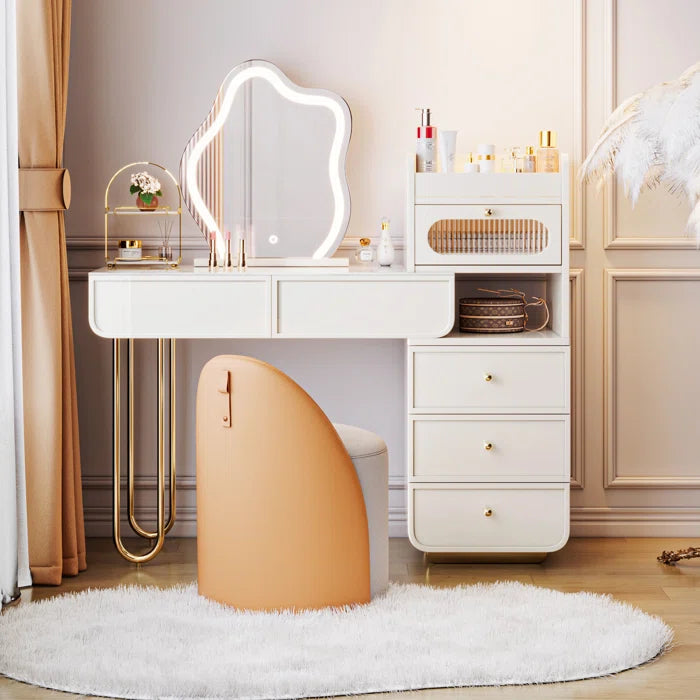 Dressing Table With Stool & Mirror-2