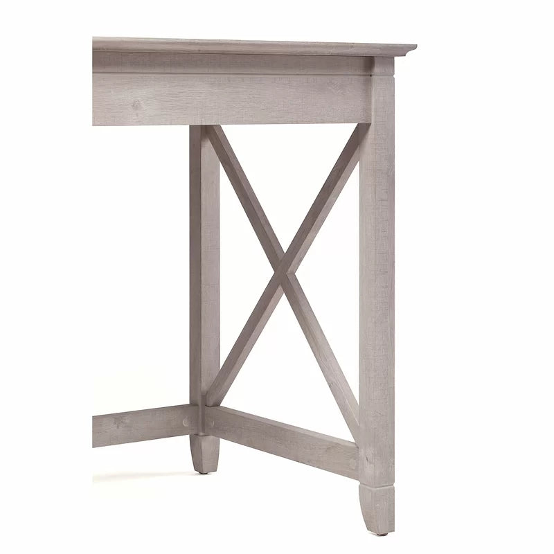 Solid Wood Veda Desk in Grey - Wooden Bazar