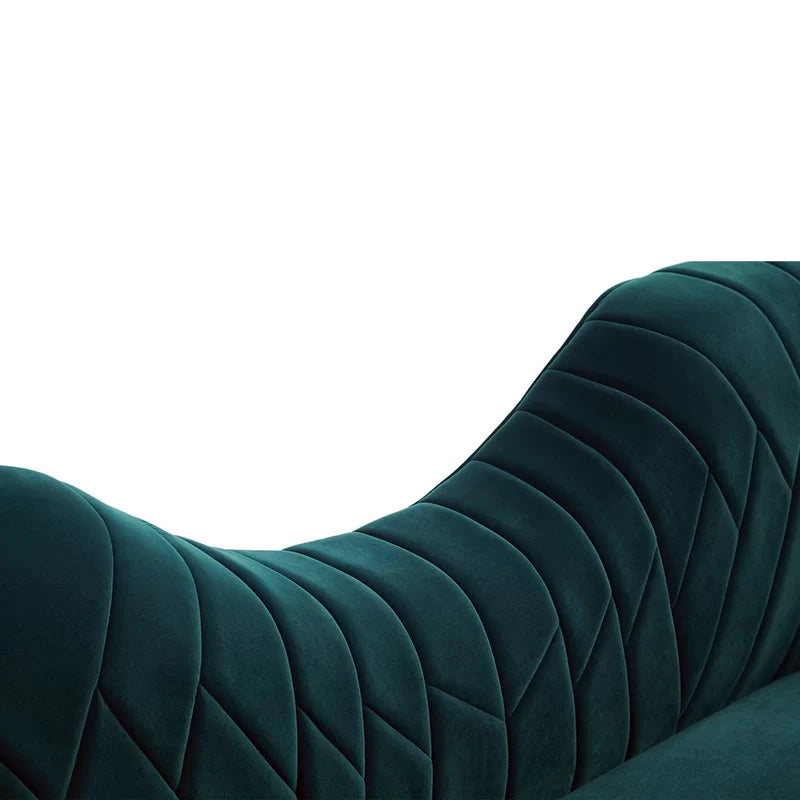Wooden Bazar Wallsend 83'' Velvet Armless Curved Sofa