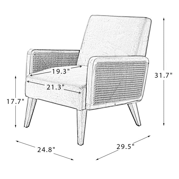 Warlick 24.8'' Wide Armchair (Set of 2)