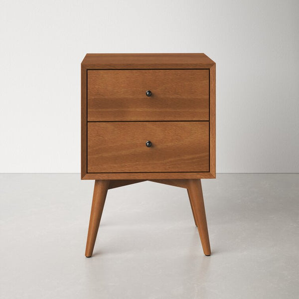 Williams Solid Wood Bedside Table, Nightstand with 2 Drawer