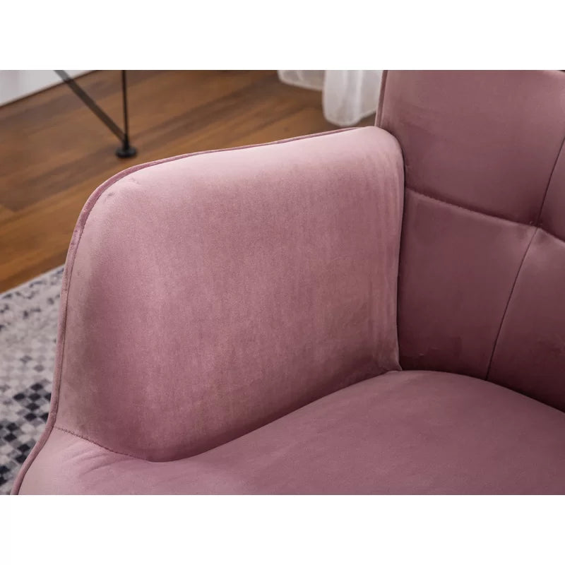 Zena 28.75'' Wide Tufted Velvet Armchair and Ottoman