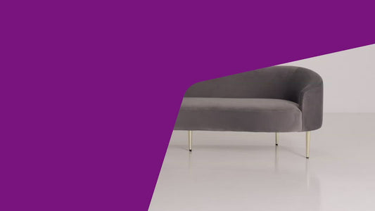 Velvet Curved 3 Seater Sofa-1