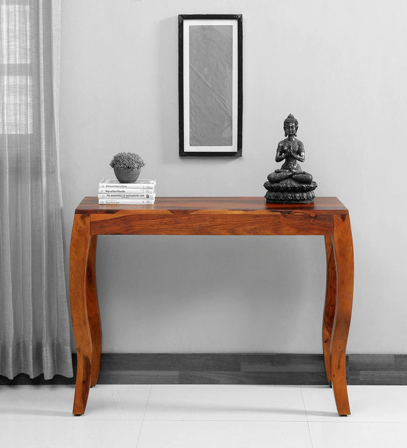 Allier Solid Wood Console Table In Provincial Teak Finish