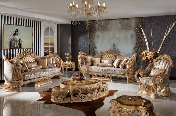 Ekselans Luxury Classic Sofa Set 3 1