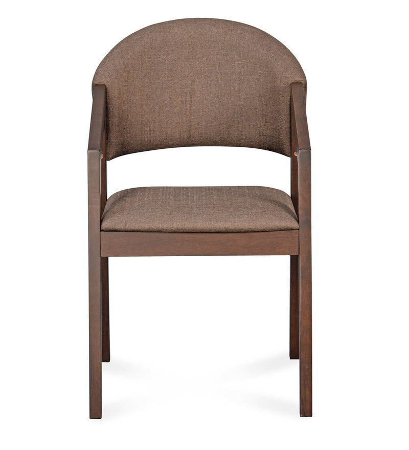 Carleson Solid Wood Armchair in Brown Colour