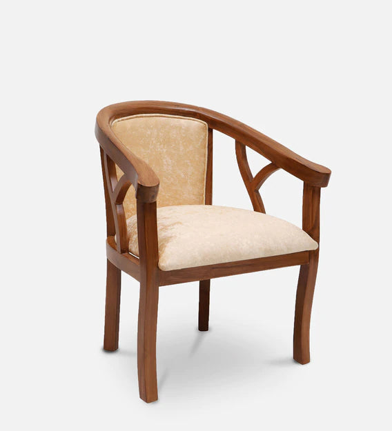Comfy Arm Chair in Teak Gold Finish (Set of 2 )