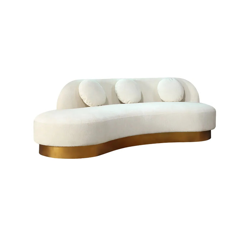 3 seater Curved sofa with steel base-1