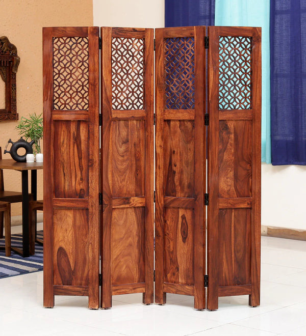 Wooden Bazar Sheesham Wood Room Divider in Natural Finish  ,Dividers, Room Partition For Living Room, Bed Room